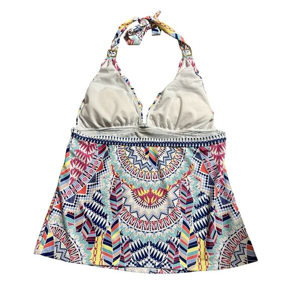 Bar III Swimsuit Bikini Tankini Top Talula Indigo Halter Beach women’s L EUC - Picture 3 of 8